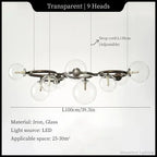 Leif – Modern Glass Ball LED Pendant Light for Dining Tables and Bars Monalume.com