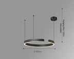 Alberte – Modern Luxury C-Ring Dimmable LED Pendant Lamp Monalume