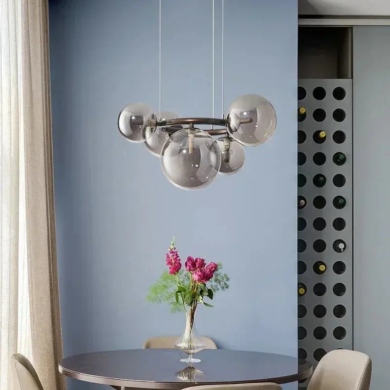 Leif – Modern Glass Ball LED Pendant Light for Dining Tables and Bars Monalume.com