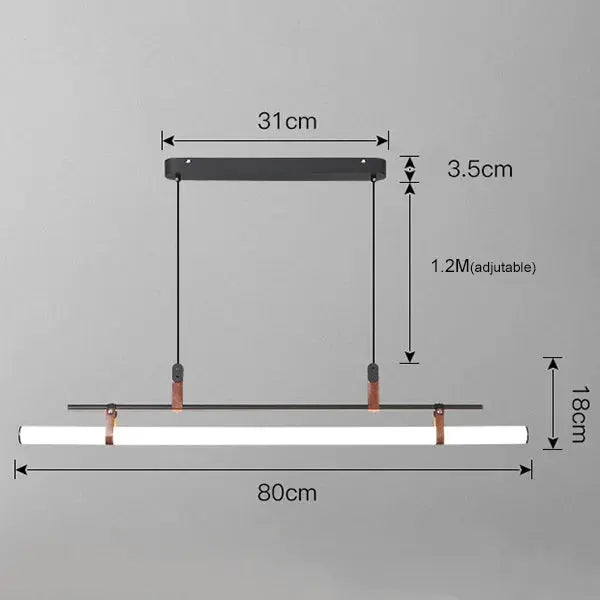Nilsson – Dimmable Modern LED Pendant Light with Long Tube Design for Dining Tables and Bars Monalume.com