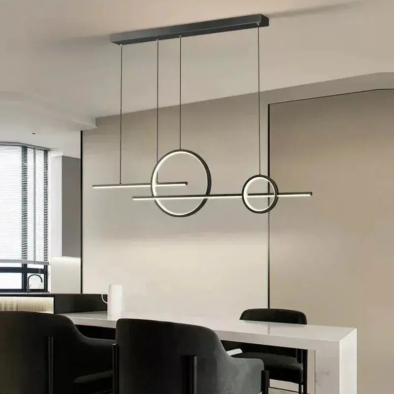Vegard – Minimalist Double Ring Dining Table Dimmable LED Pendant Lamp Lampasa.com