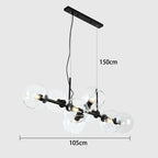 Hanna – Modern Dimmable LED Pendant Light with Glass Ball Design for Dining Tables and Bars Monalume.com