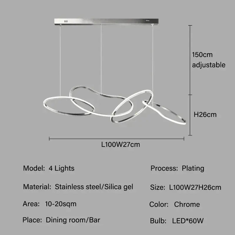 Edda – Creative Circular Dimmable LED Pendant Light for Dining Tables and Bars Monalume.com