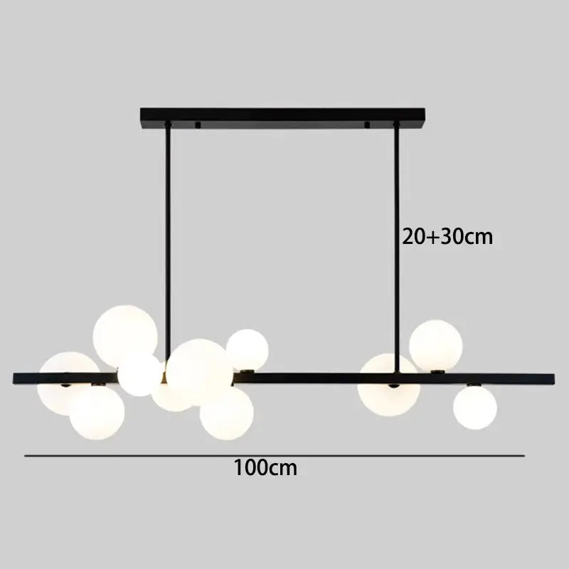 Alvin – Modern LED Pendant Light with Metal and Glass Design for Dining Tables and Bars Monalume.com