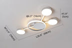 Kasper - Multi Head Chrome Plated Modern Dimmable LED Ceiling Lamp Lampasa.com