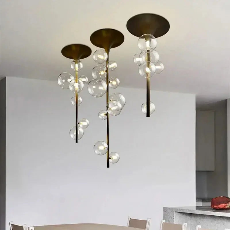 Alfred – Modern Minimalist LED Pendant Light with Glass Ball Design for Ceilings Monalume.com