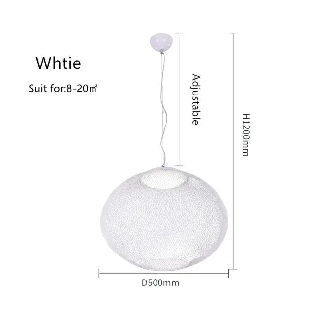 Agnes – Dimmable LED Pendant Light with Modern Metal Mesh Design Monalume.com