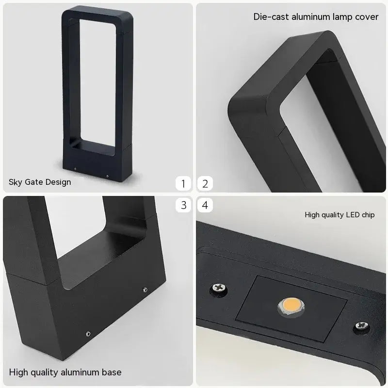 Modern Arch-Shaped IP65 Outdoor LED Floor Lamp for Stylish, Durable Lighting Monalume