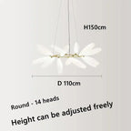 Malou – Scandinavian Rice Grain Glass Dining Table Dimmable LED Pendant Lamp Lampasa.com
