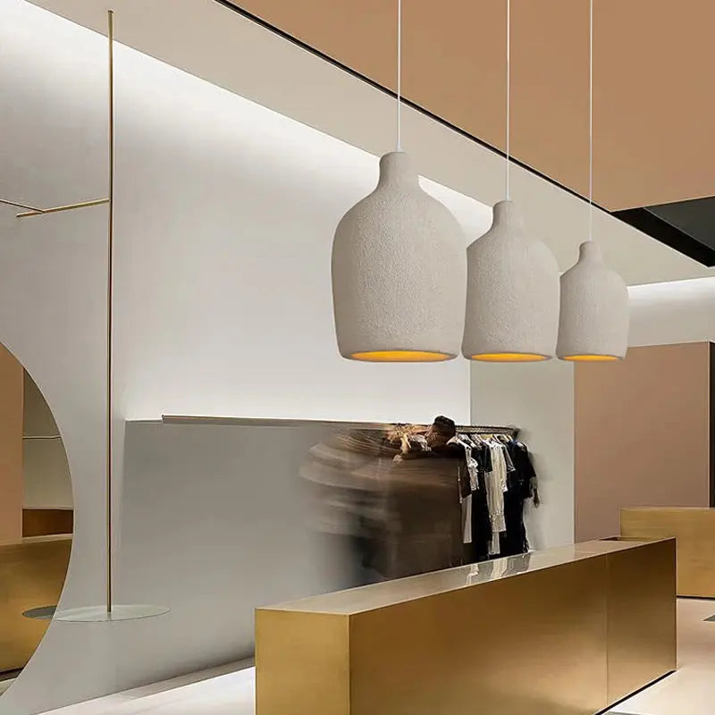 Aiko – Handmade Japanese Wabi-Sabi Oblong LED Pendant Light for Serene, Minimalist Interiors Monalume