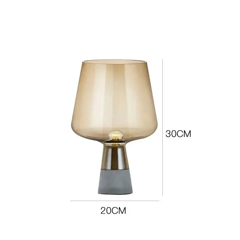 Jens – Modern Italian Blown Glass LED Table Lamp with Sleek Design Monalume