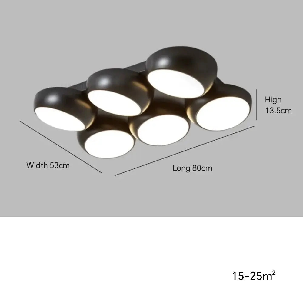 Lykke – Nordic Honeycomb Style LED Ceiling Lamp for Modern, Geometric Lighting Monalume