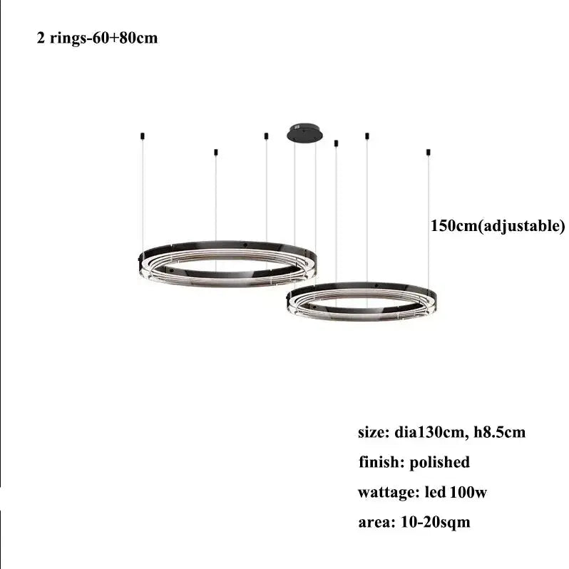 Espen – Modern Glass Circle Dimmable LED Pendant Lamp for Sleek Lighting Monalume