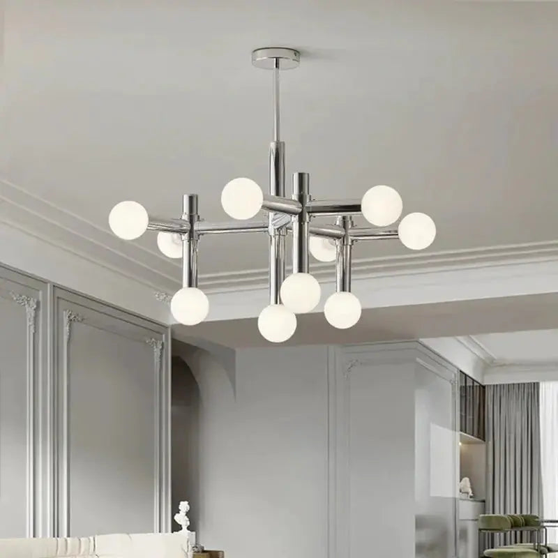 Astor – Nordic LED Ceiling Light with Elegant Glass Ball Design Monalume.com