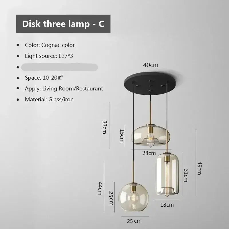 Mirla – Modern Glass LED Pendant Lamp for Sleek, Contemporary Lighting Monalume