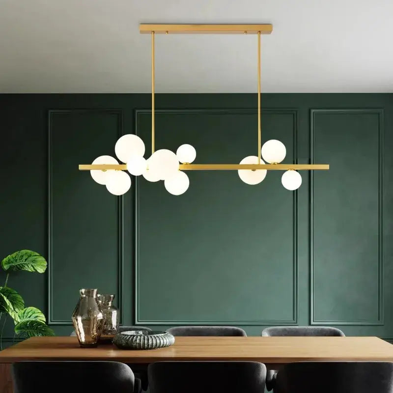 Alvin – Modern LED Pendant Light with Metal and Glass Design for Dining Tables and Bars Monalume.com