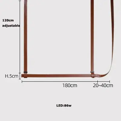 Verdandi – Minimalist Dimmable LED Pendant Light with Leather Belt Design for Dining Tables and Bars Monalume.com