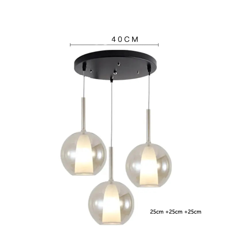 Odin – Luxury Elegant Glass Ball LED Pendant Lamp for Sophisticated Interiors Monalume