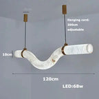 Hasteinn – Dimmable LED Pendant Light with Creative Marble Tube Design for Dining Tables and Bars Monalume.com