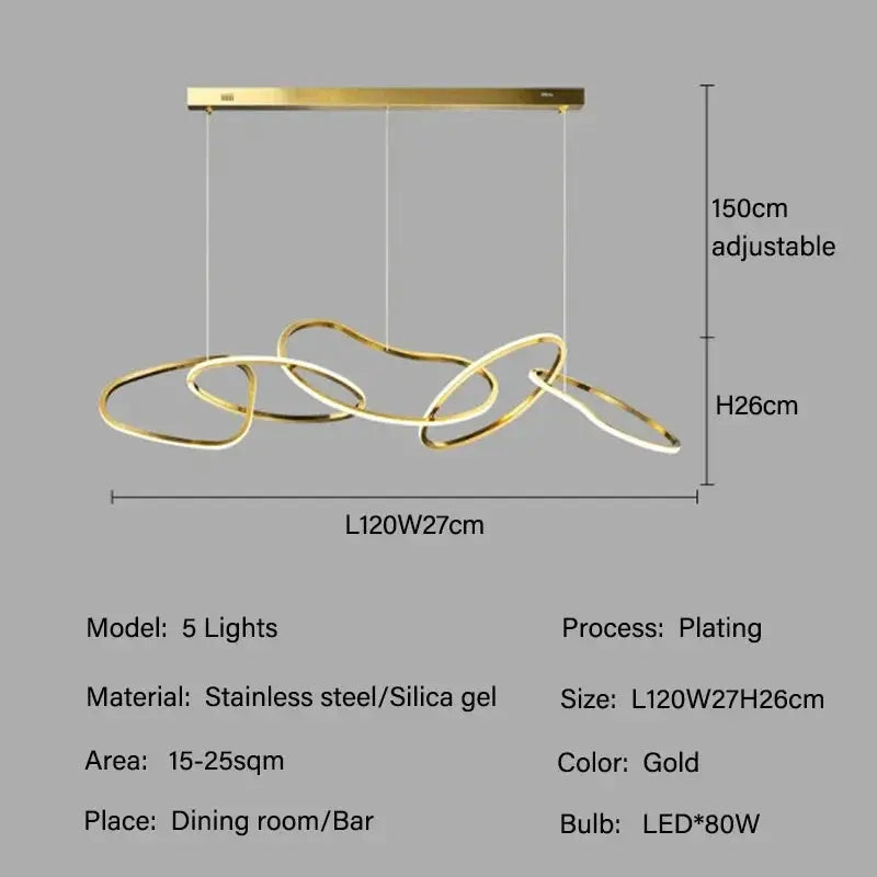 Edda – Creative Circular Dimmable LED Pendant Light for Dining Tables and Bars Monalume.com