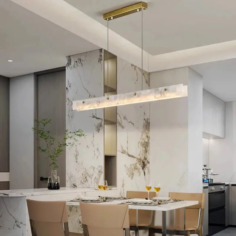 Heimir – Modern Luxury Dimmable LED Pendant Light with Marble Design for Dining Tables and Bars Monalume.com