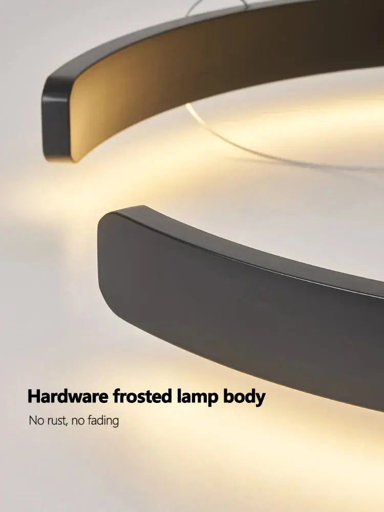 Alberte – Modern Luxury C-Ring Dimmable LED Pendant Lamp Monalume