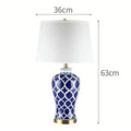 Jakob – Elegant Blue & White Ceramic Table Lamp for Classic Home Decor Monalume