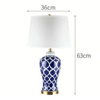Jakob – Elegant Blue & White Ceramic Table Lamp for Classic Home Decor Monalume