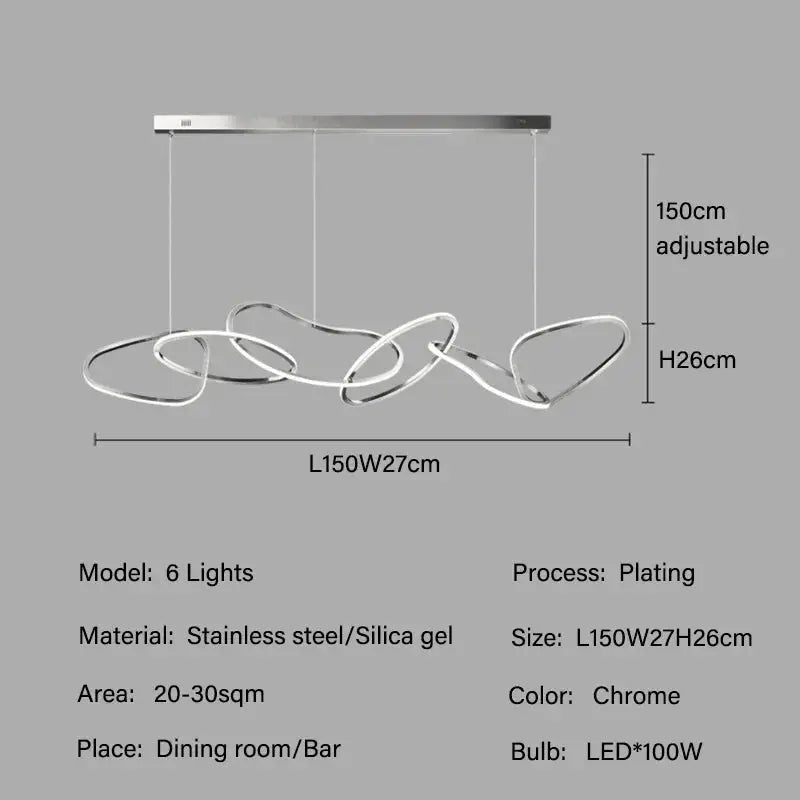 Edda – Creative Circular Dimmable LED Pendant Light for Dining Tables and Bars Monalume.com