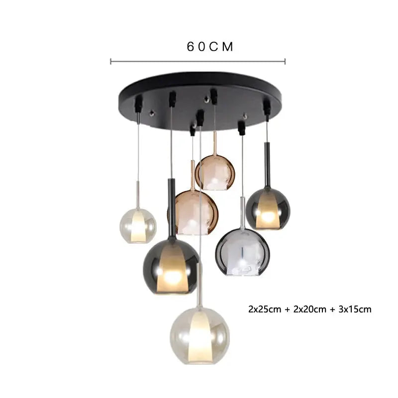 Odin – Luxury Elegant Glass Ball LED Pendant Lamp for Sophisticated Interiors Monalume
