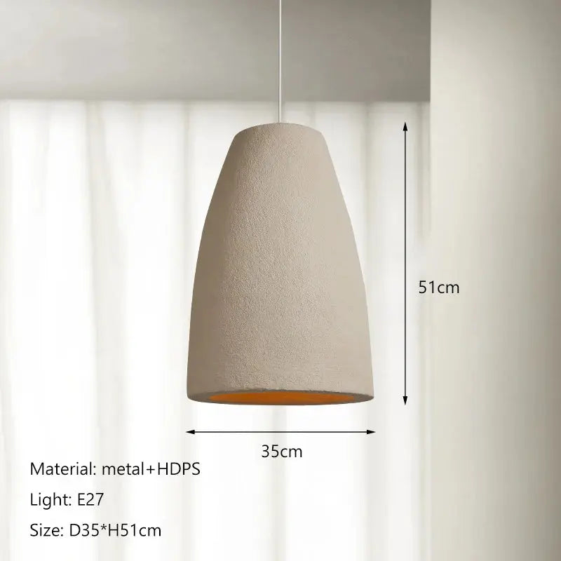 Aiko – Handmade Japanese Wabi-Sabi Oblong LED Pendant Light for Serene, Minimalist Interiors Monalume
