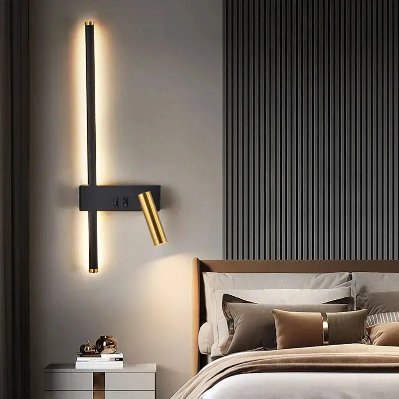 Amalie – Nordic Bedside LED Spot Wall Lamp for Minimalist, Focused Lighting Monalume