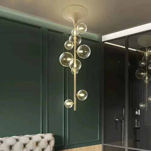 Alfred – Modern Minimalist LED Pendant Light with Glass Ball Design for Ceilings Monalume.com