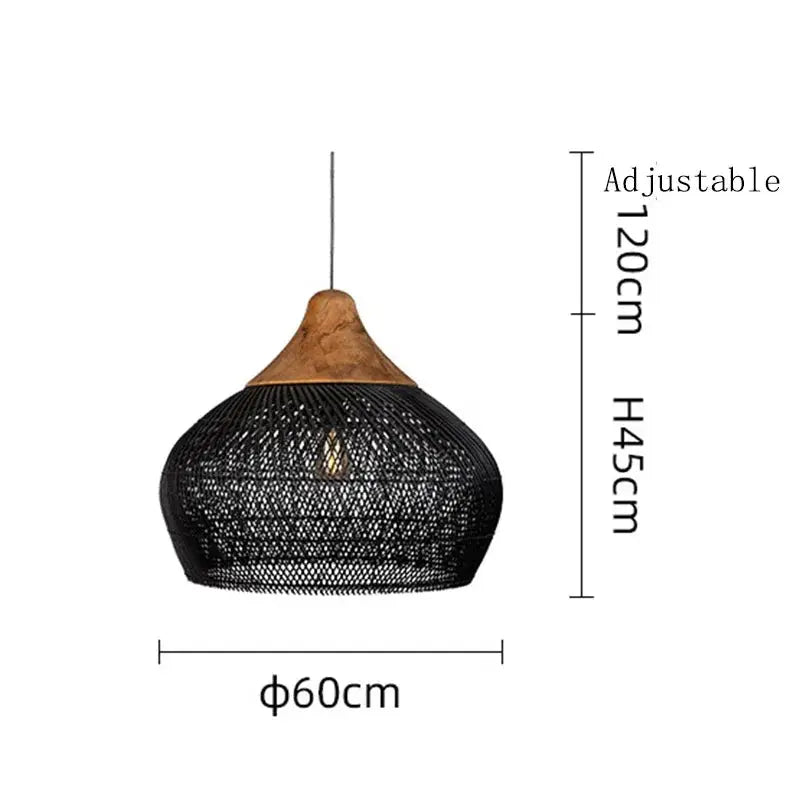 Ronja – High-Quality Handmade Rattan LED Pendant Light for Natural, Cozy Interiors Monalume