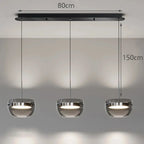 Haakon – Modern Smoked Glass LED Pendant Light for Dining Tables and Bars Monalume.com