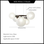 Leif – Modern Glass Ball LED Pendant Light for Dining Tables and Bars Monalume.com
