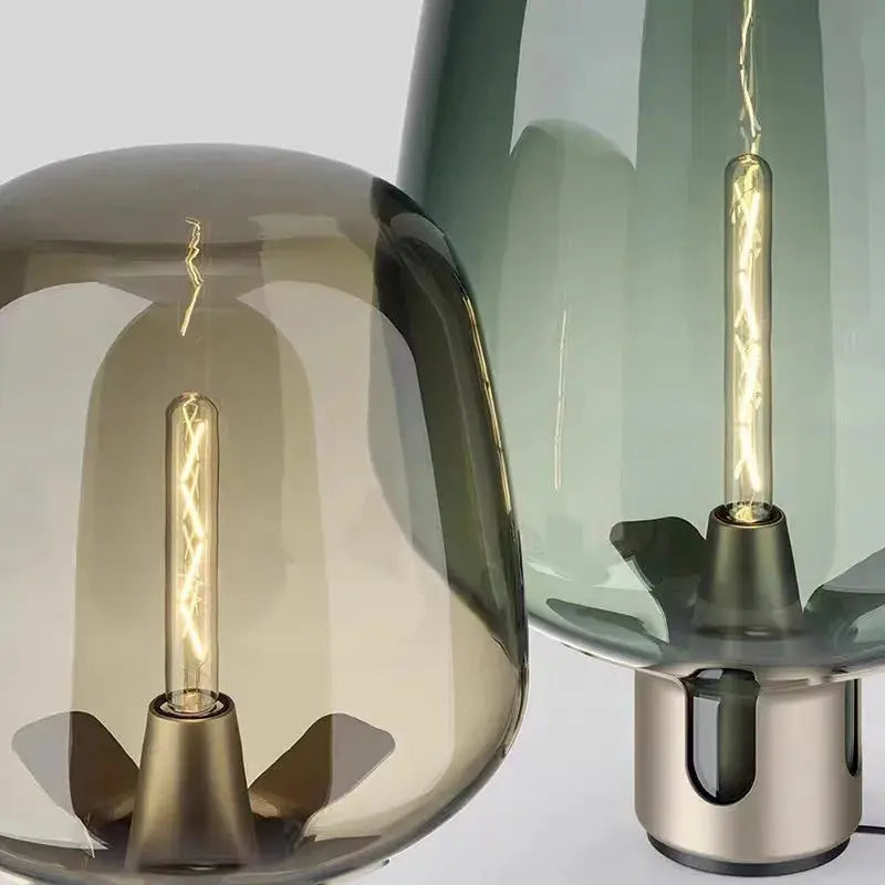 Jens – Modern Italian Blown Glass LED Table Lamp with Sleek Design Monalume