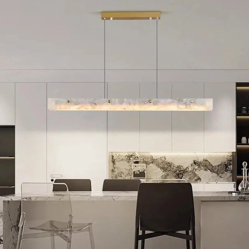 Heimir – Modern Luxury Dimmable LED Pendant Light with Marble Design for Dining Tables and Bars Monalume.com