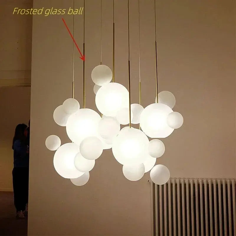 Edzard – Unique Glass Bubble Dimmable LED Pendant Light for Modern Interiors Monalume.com