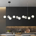 Isak – Dimmable LED Pendant Light with Milky Glass Shade for Dining Tables and Bars Monalume.com