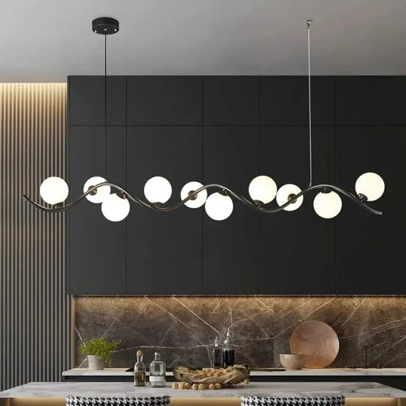 Isak – Dimmable LED Pendant Light with Milky Glass Shade for Dining Tables and Bars Monalume.com