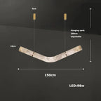 Hasteinn – Dimmable LED Pendant Light with Creative Marble Tube Design for Dining Tables and Bars Monalume.com