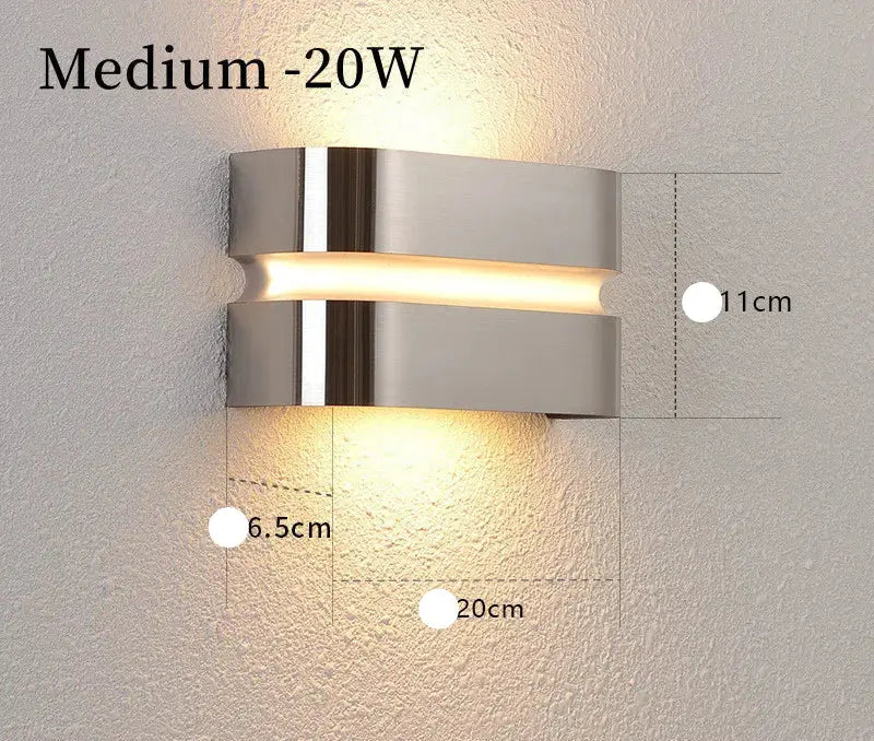 Yrsa – Stainless Steel Outdoor IP65 LED Wall Lamp for Durable, Weatherproof Lighting Monalume