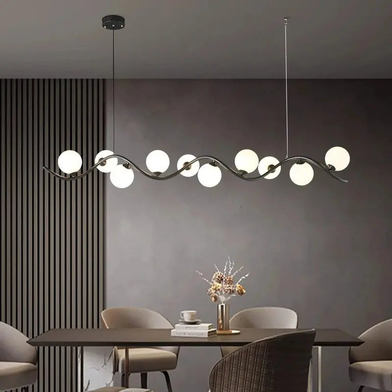 Isak – Dimmable LED Pendant Light with Milky Glass Shade for Dining Tables and Bars Monalume.com
