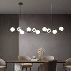 Isak – Dimmable LED Pendant Light with Milky Glass Shade for Dining Tables and Bars Monalume.com