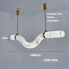 Hasteinn – Dimmable LED Pendant Light with Creative Marble Tube Design for Dining Tables and Bars Monalume.com