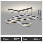 Zerel – Scandinavian Elegant Modern Square Dimmable LED Pendant Lamp Lampasa.com