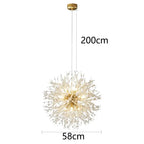 Aurelia – Modern Crystal Dandelion Dimmable LED Pendant Lamp Lampasa.com