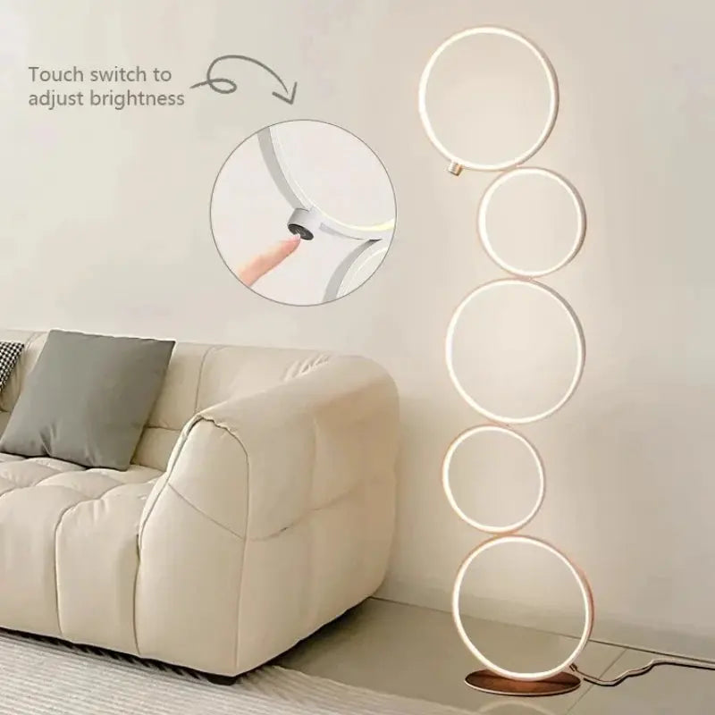 Orion - Modern Circle Design Dimmable Arc Floor Lamp Lampasa.com