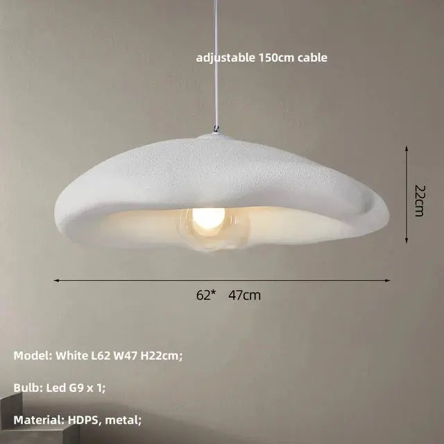 Emmi – Handmade Japandi Wabi-Sabi LED Pendant Light for Minimalist Natural Interiors Monalume.com